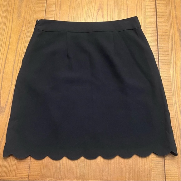 Premise Scalloped Hem‎ Stretch Lined A-Line Mini Skirt Black Size 10 NEW - Picture 5 of 11